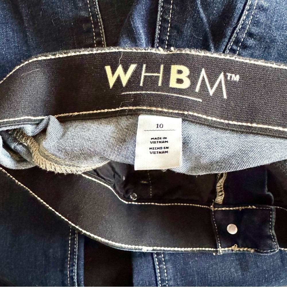 WHBM High-Rise Skinny Jeans Dark Wash Women's Size 10 Elastic Waistband Stretch - Picture 7 of 7